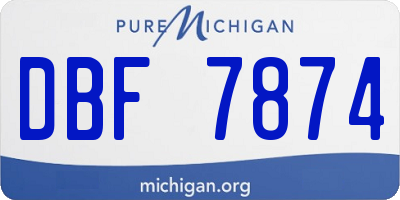 MI license plate DBF7874