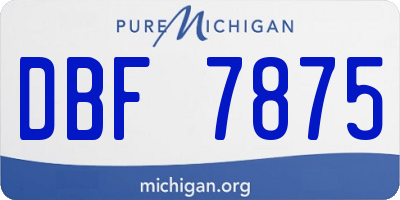 MI license plate DBF7875