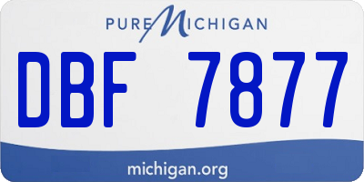 MI license plate DBF7877