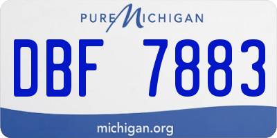 MI license plate DBF7883