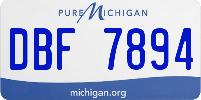 MI license plate DBF7894