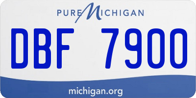MI license plate DBF7900