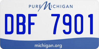 MI license plate DBF7901