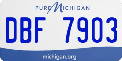 MI license plate DBF7903