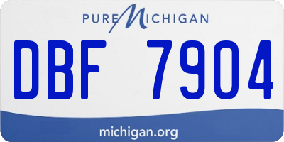 MI license plate DBF7904