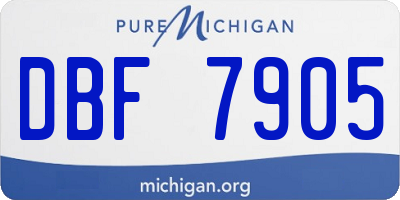 MI license plate DBF7905