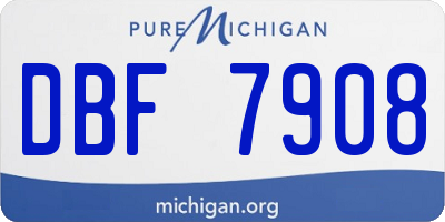 MI license plate DBF7908