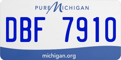 MI license plate DBF7910