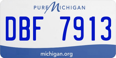MI license plate DBF7913