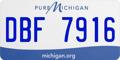 MI license plate DBF7916