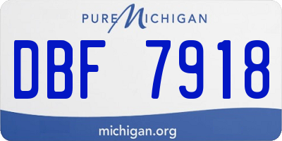 MI license plate DBF7918