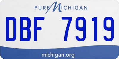 MI license plate DBF7919