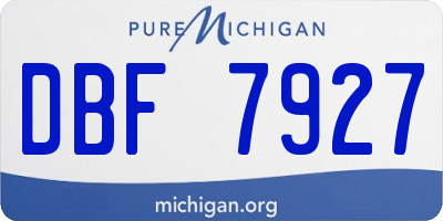 MI license plate DBF7927