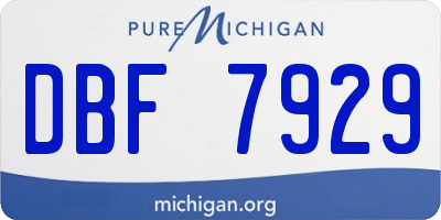 MI license plate DBF7929