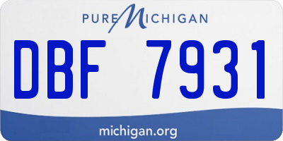 MI license plate DBF7931