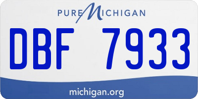MI license plate DBF7933