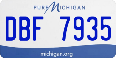 MI license plate DBF7935