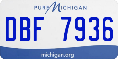 MI license plate DBF7936
