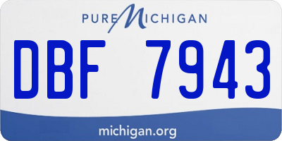 MI license plate DBF7943