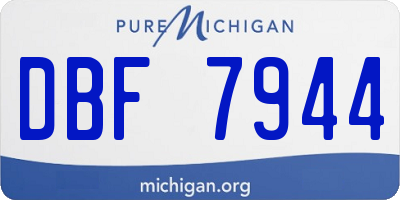 MI license plate DBF7944