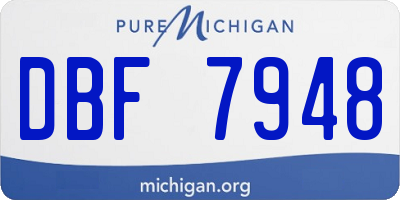 MI license plate DBF7948