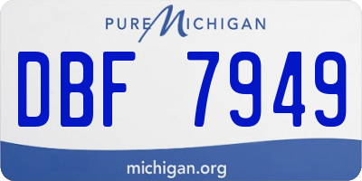 MI license plate DBF7949