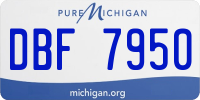 MI license plate DBF7950