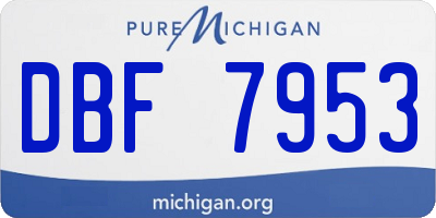 MI license plate DBF7953