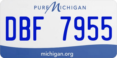 MI license plate DBF7955