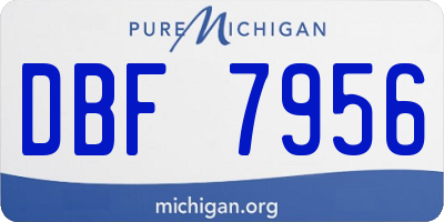 MI license plate DBF7956