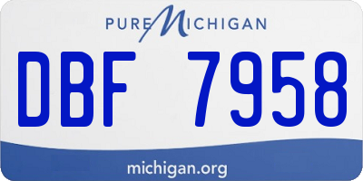 MI license plate DBF7958