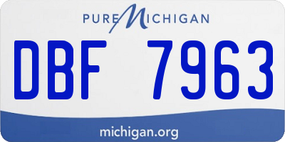 MI license plate DBF7963