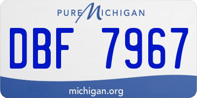 MI license plate DBF7967