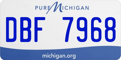MI license plate DBF7968