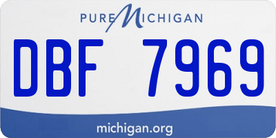 MI license plate DBF7969