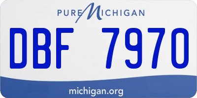 MI license plate DBF7970