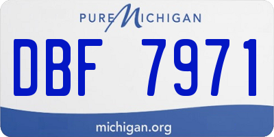 MI license plate DBF7971