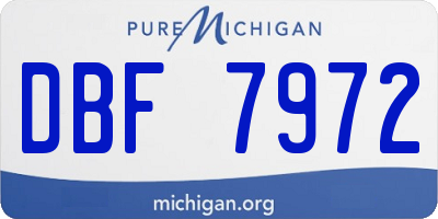 MI license plate DBF7972
