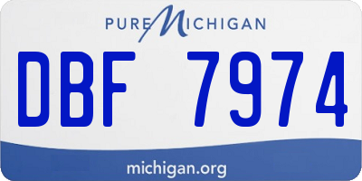 MI license plate DBF7974
