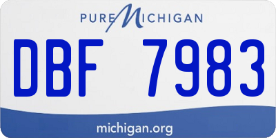 MI license plate DBF7983