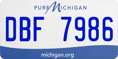 MI license plate DBF7986