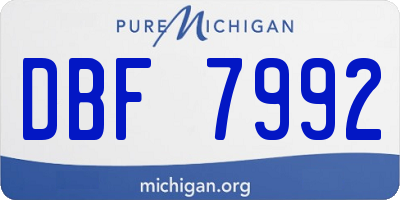 MI license plate DBF7992