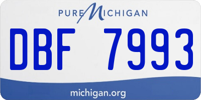 MI license plate DBF7993