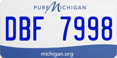 MI license plate DBF7998