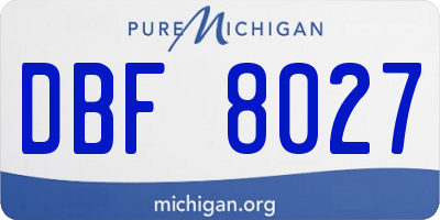 MI license plate DBF8027