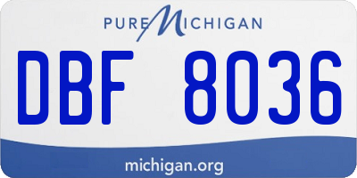 MI license plate DBF8036
