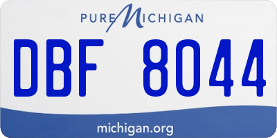MI license plate DBF8044