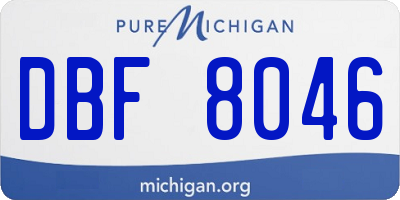 MI license plate DBF8046