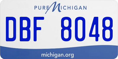 MI license plate DBF8048