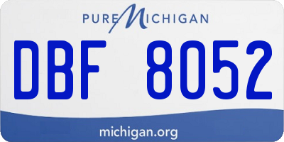 MI license plate DBF8052